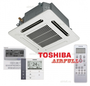 Кассетный кондиционер Toshiba RAV-SM404MUT-E/RAV-SP404ATP-E (четырехпоточный)