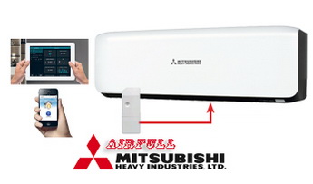 Кондиционерами Митсубиси Хеви серии SRK-ZS можно управлять прямо со своего смартфона или планшета через wi-Fi