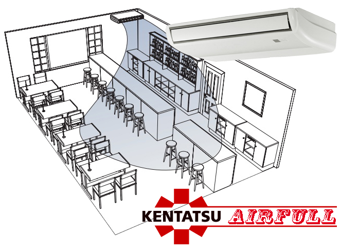 Схема воздухораспределения универсального кондиционера Kentatsu